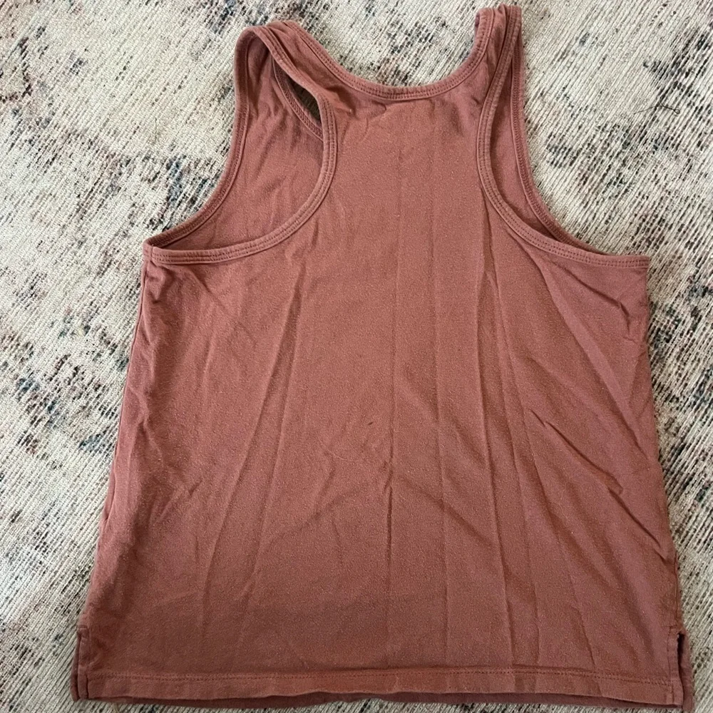 GAP Kids girls Brown Tank Top with Rainbow Graphic Lake size medium